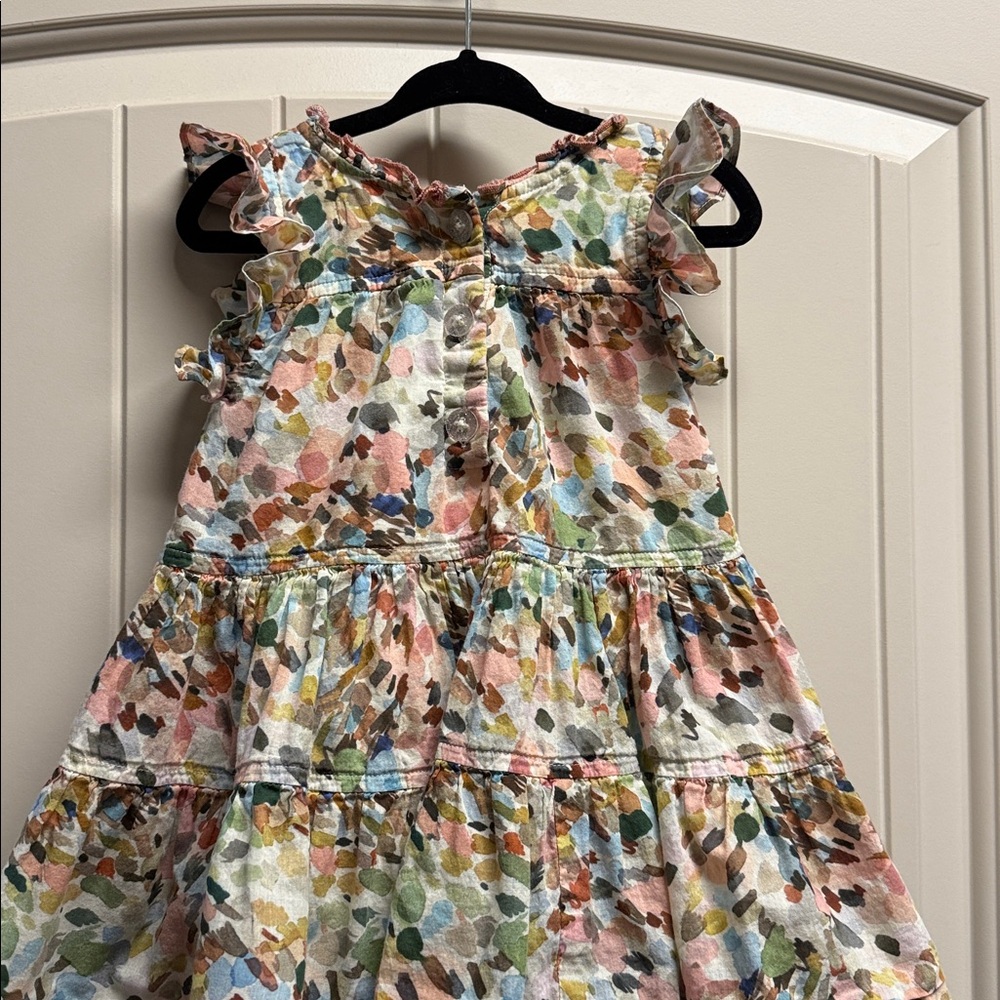 Pink Chicken Ruffle Kids Dress - Picture 2 of 3